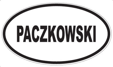 PACZKOWSKI - Oval Sticker