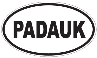 PADAUK - Oval Sticker