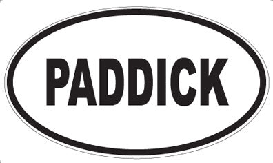 PADDICK - Oval Sticker
