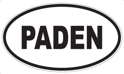 PADEN - Oval Sticker