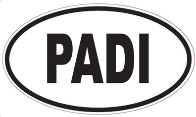 PADI - Oval Sticker