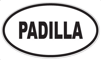 PADILLA - Oval Sticker
