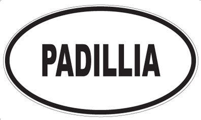 PADILLIA - Oval Magnet