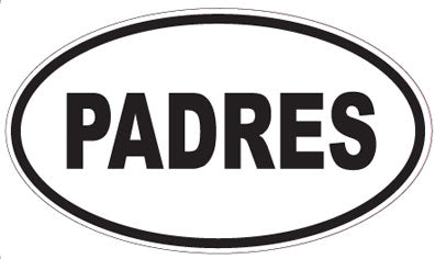 PADRES - Oval Sticker