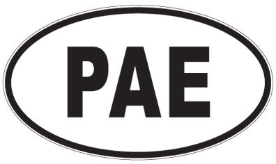 PAE - 3 Letter Initials Oval Sticker