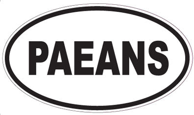 PAEANS - Oval Sticker
