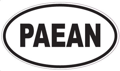 PAEAN - Oval Magnet