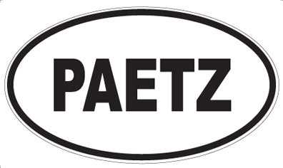 PAETZ - Oval Sticker