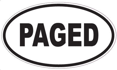 PAGED - Oval Sticker