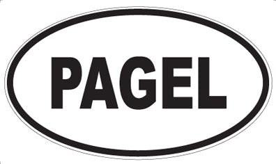 PAGEL - Oval Sticker