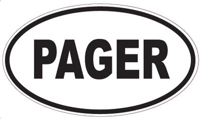 PAGER - Oval Sticker