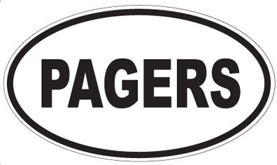 PAGERS - Oval Sticker