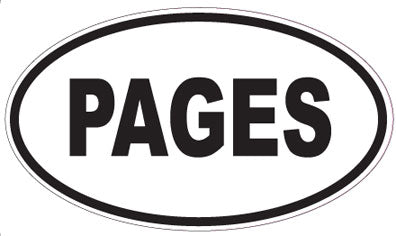 PAGES - Oval Sticker