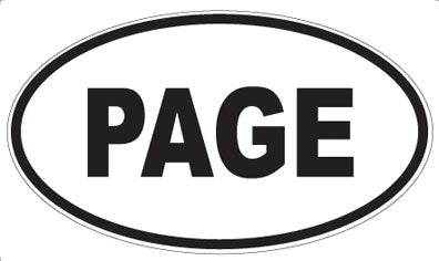 PAGE - Oval Magnet