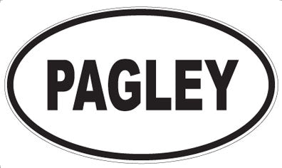 PAGLEY - Oval Sticker