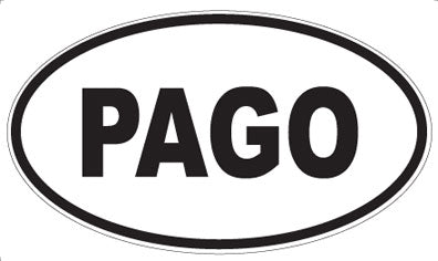 PAGO - Oval Sticker