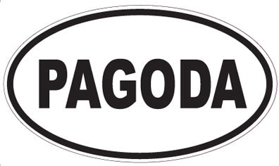 PAGODA - Oval Sticker