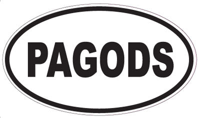 PAGODS - Oval Sticker