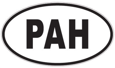 PAH - 3 Letter Initials Oval Sticker
