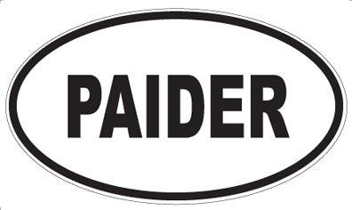 PAIDER - Oval Magnet