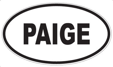 PAIGE - Oval Sticker