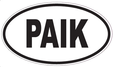 PAIK - Oval Sticker