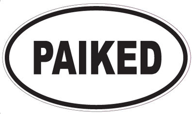 PAIKED - Oval Sticker