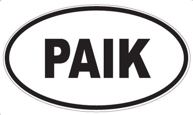 PAIK - Oval Magnet