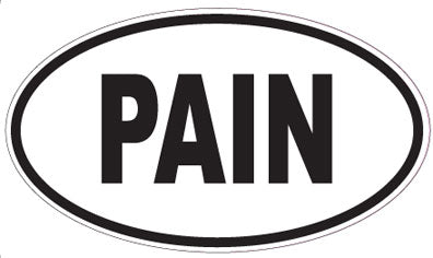 PAIN - Oval Sticker