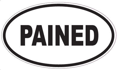 PAINED - Oval Sticker