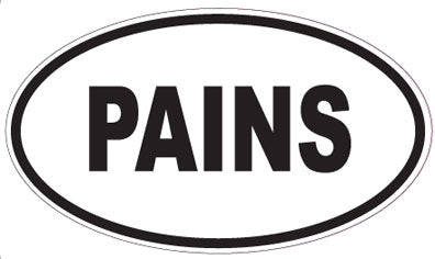 PAINS - Oval Sticker