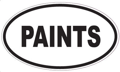PAINTS - Oval Sticker