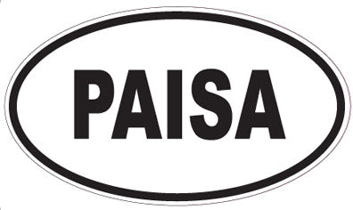 PAISA - Oval Sticker