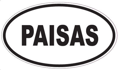 PAISAS - Oval Sticker