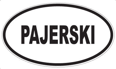 PAJERSKI - Oval Sticker