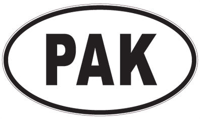 PAK - 3 Letter Initials Oval Sticker
