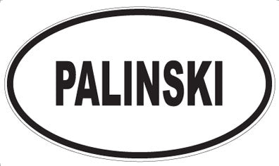 PALINSKI - Oval Sticker