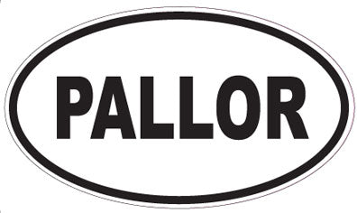 PALLOR - Oval Sticker