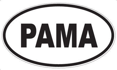 PAMA - Oval Sticker