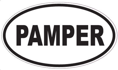 PAMPER - Oval Sticker