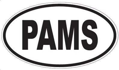 PAMS - Oval Sticker