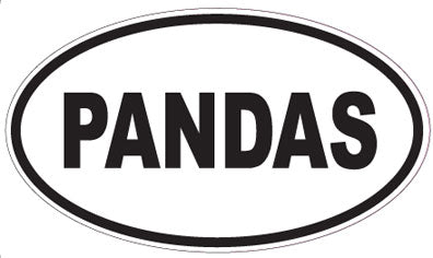 PANDAS - Oval Sticker