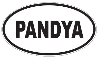PANDYA - Oval Sticker