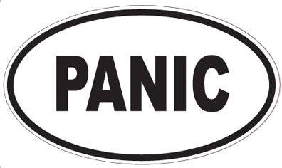 PANIC - Oval Sticker