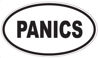 PANICS - Oval Sticker