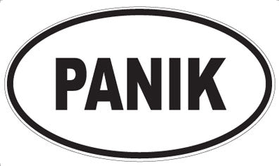 PANIK - Oval Magnet