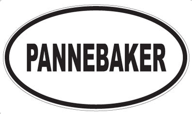 PANNEBAKER - Oval Sticker