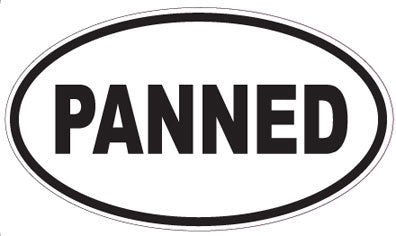 PANNED - Oval Sticker