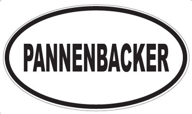 PANNENBACKER - Oval Sticker