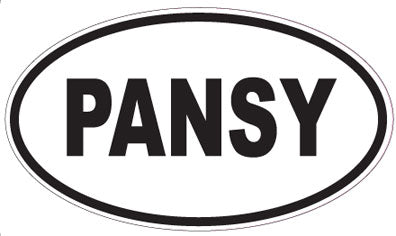 PANSY - Oval Magnet
